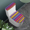 Colorful Mexican Serape Pattern Print Toilet Lid And Tank Cover Set