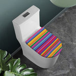 Colorful Mexican Serape Pattern Print Toilet Lid Cover