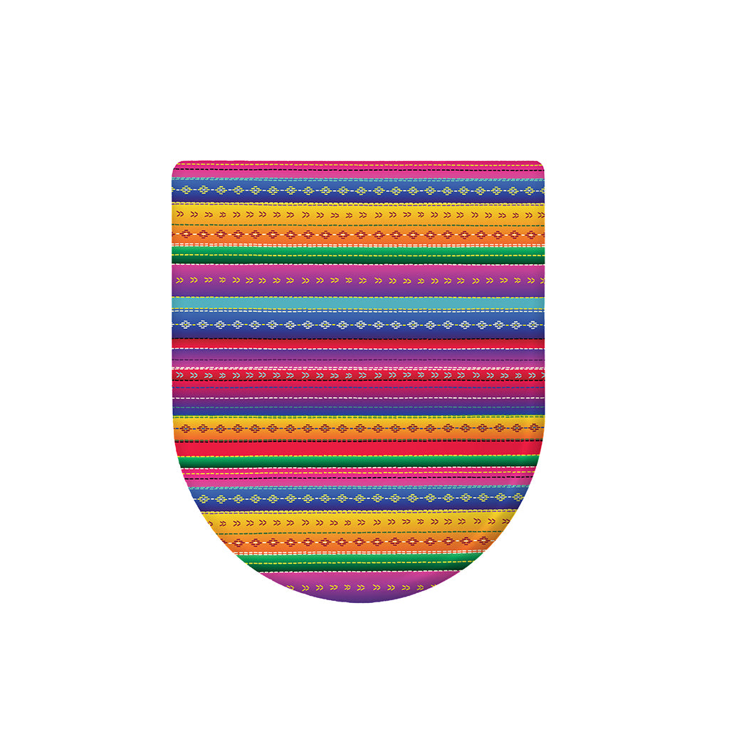 Colorful Mexican Serape Pattern Print Toilet Lid Cover