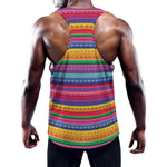 Colorful Mexican Serape Pattern Print Training Tank Top