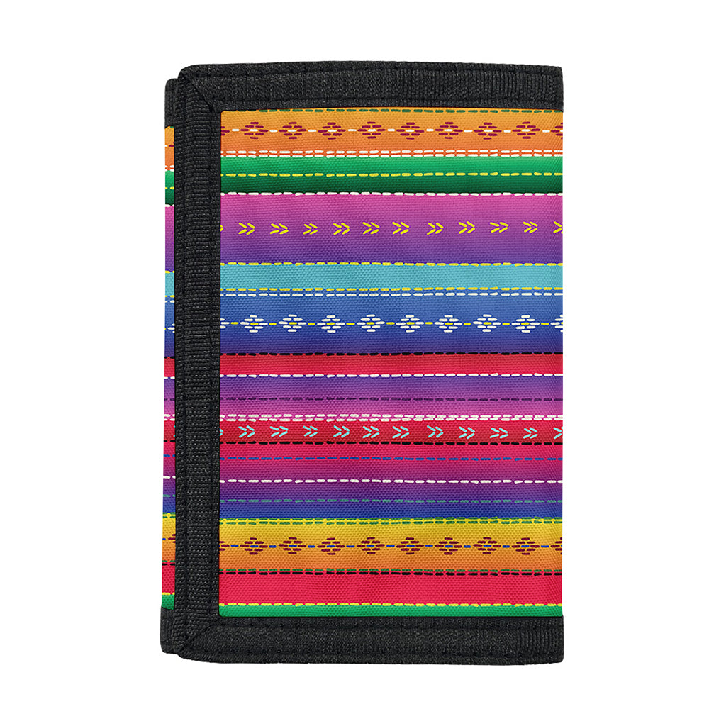 Colorful Mexican Serape Pattern Print Trifold Wallet
