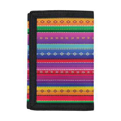 Colorful Mexican Serape Pattern Print Trifold Wallet