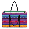 Colorful Mexican Serape Pattern Print Utility Tote Bag