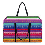 Colorful Mexican Serape Pattern Print Utility Tote Bag