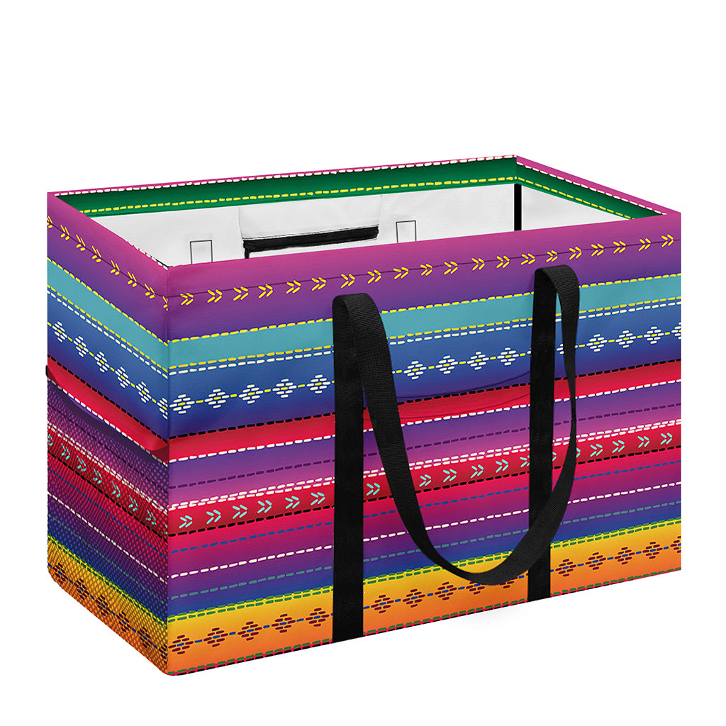 Colorful Mexican Serape Pattern Print Utility Tote Bag