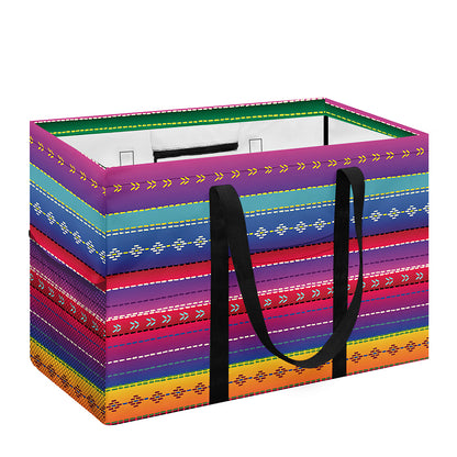 Colorful Mexican Serape Pattern Print Utility Tote Bag