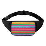 Colorful Mexican Serape Pattern Print Waist Bag