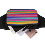 Colorful Mexican Serape Pattern Print Waist Bag