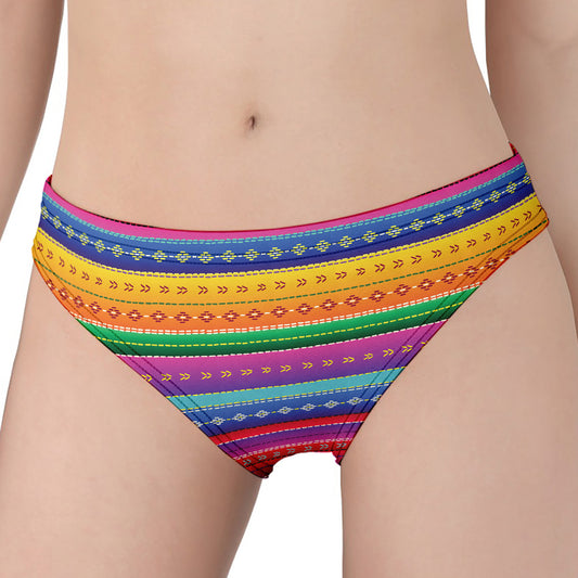 Colorful Mexican Serape Pattern Print Women's Panties