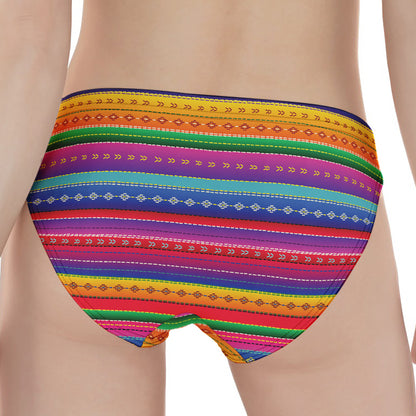 Colorful Mexican Serape Pattern Print Women's Panties