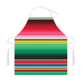 Colorful Mexican Serape Stripe Print Adjustable Apron