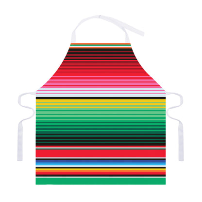 Colorful Mexican Serape Stripe Print Adjustable Apron