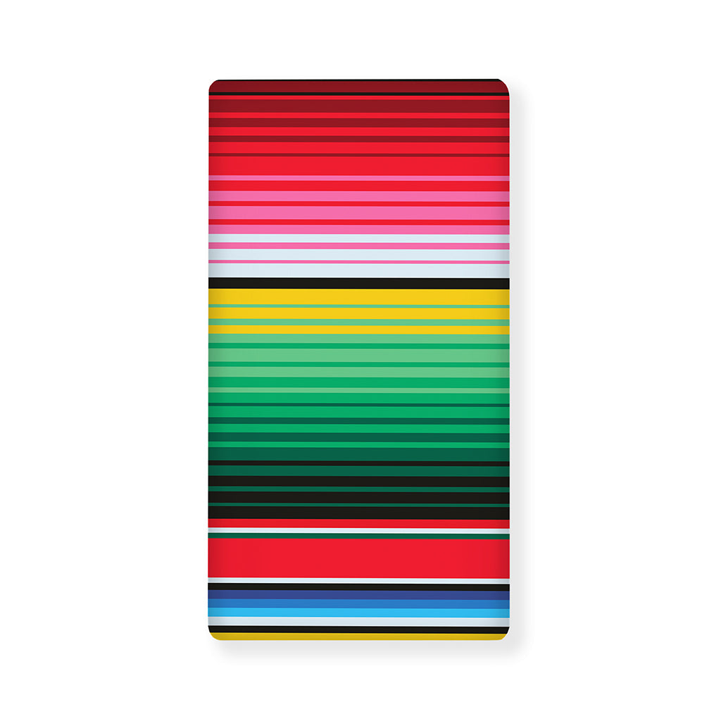 Colorful Mexican Serape Stripe Print Baby Crib Sheet