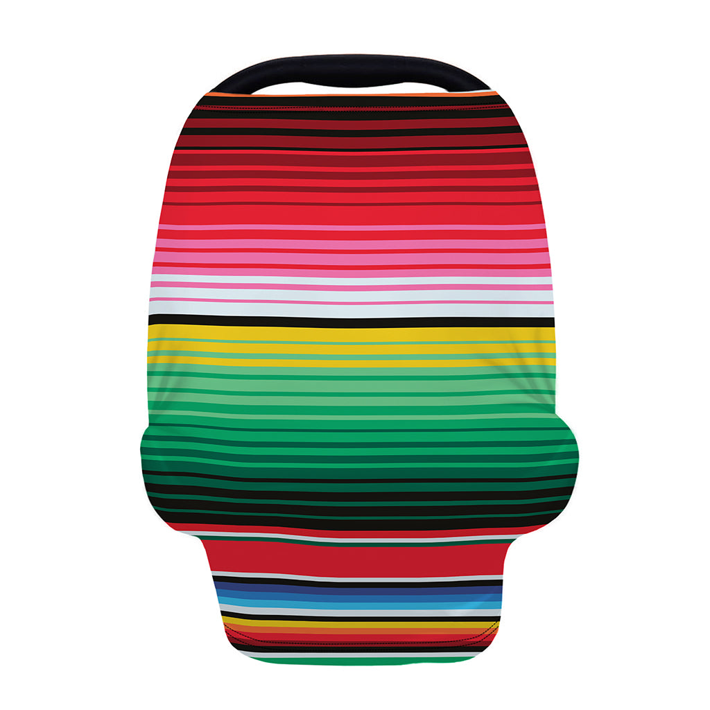Colorful Mexican Serape Stripe Print Baby Seat Cover