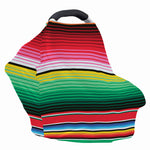 Colorful Mexican Serape Stripe Print Baby Seat Cover