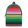 Colorful Mexican Serape Stripe Print School Backpack