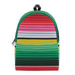 Colorful Mexican Serape Stripe Print Backpack