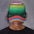 Colorful Mexican Serape Stripe Print Baseball Cap