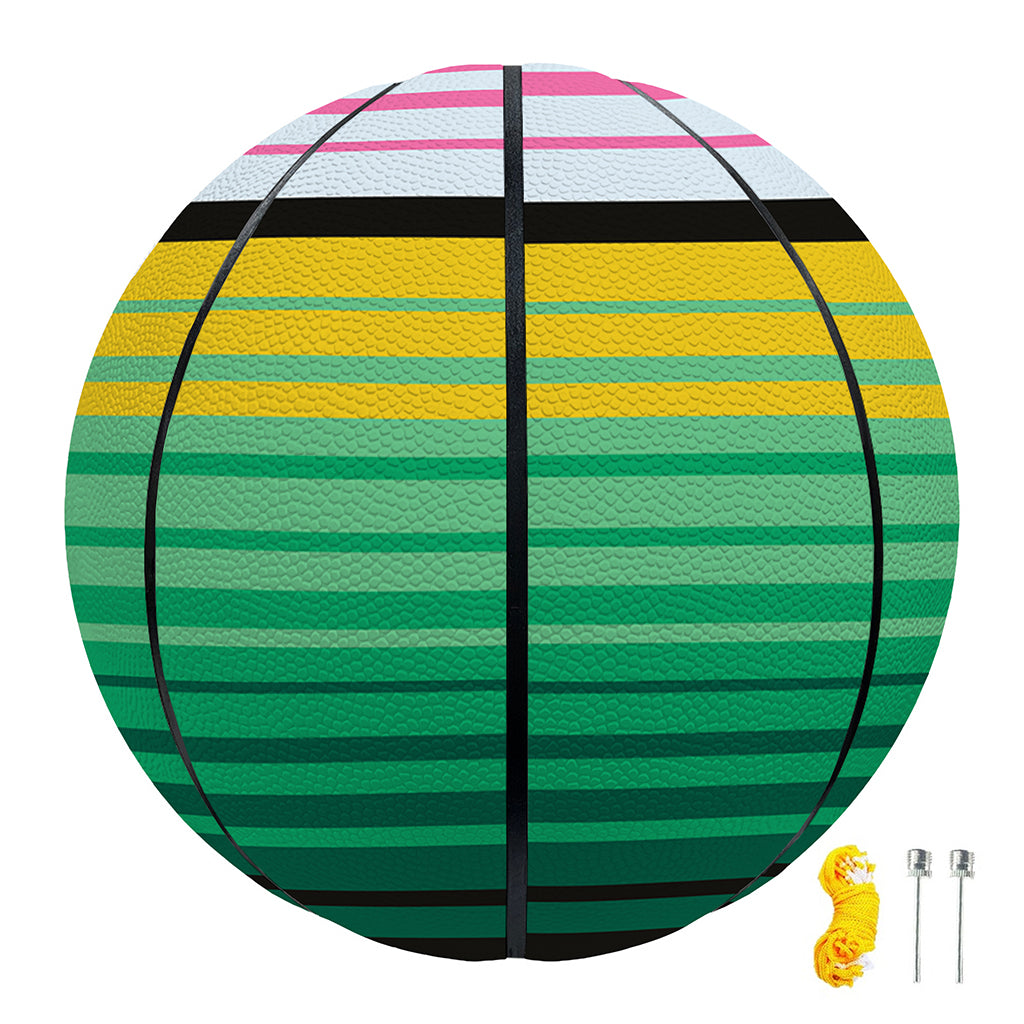 Colorful Mexican Serape Stripe Print Basketball