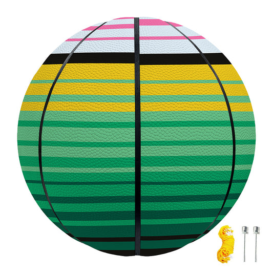 Colorful Mexican Serape Stripe Print Basketball