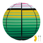 Colorful Mexican Serape Stripe Print Basketball
