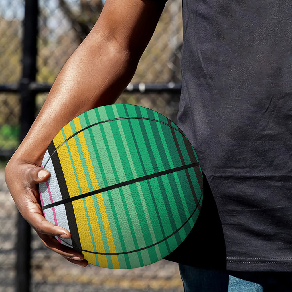 Colorful Mexican Serape Stripe Print Basketball
