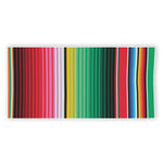 Colorful Mexican Serape Stripe Print Beach Towel