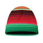 Colorful Mexican Serape Stripe Print Beanie
