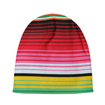 Colorful Mexican Serape Stripe Print Beanie