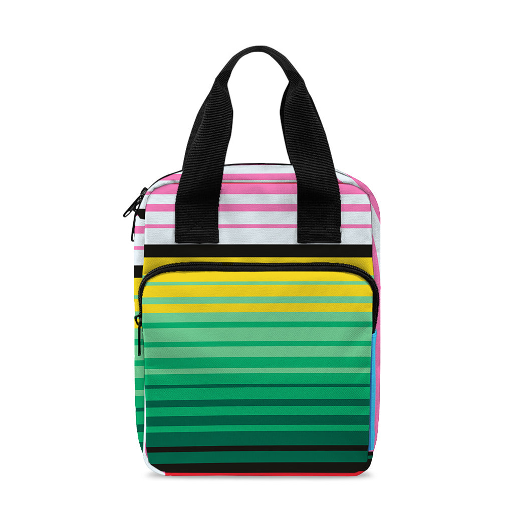 Colorful Mexican Serape Stripe Print Bible Tote Bag