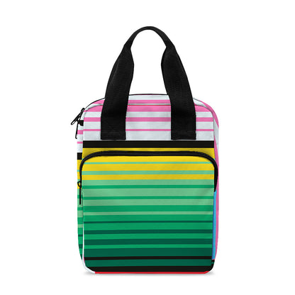 Colorful Mexican Serape Stripe Print Bible Tote Bag