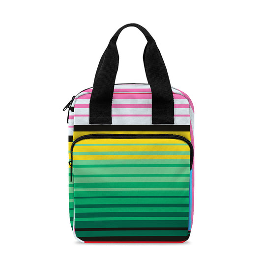 Colorful Mexican Serape Stripe Print Bible Tote Bag