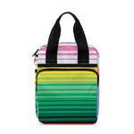 Colorful Mexican Serape Stripe Print Bible Tote Bag