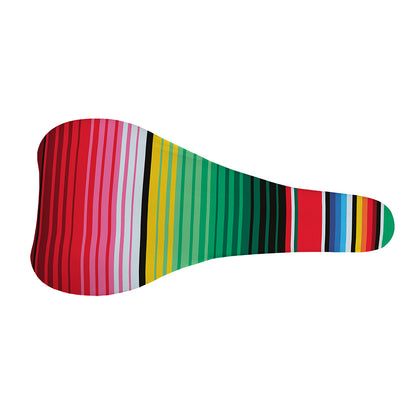 Colorful Mexican Serape Stripe Print Bicycle Seat Cover