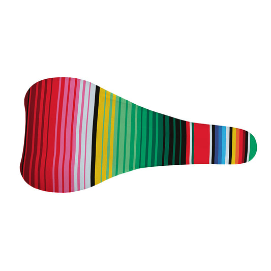 Colorful Mexican Serape Stripe Print Bicycle Seat Cover