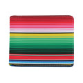 Colorful Mexican Serape Stripe Print Bifold Wallet