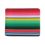 Colorful Mexican Serape Stripe Print Bifold Wallet