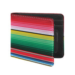 Colorful Mexican Serape Stripe Print Bifold Wallet
