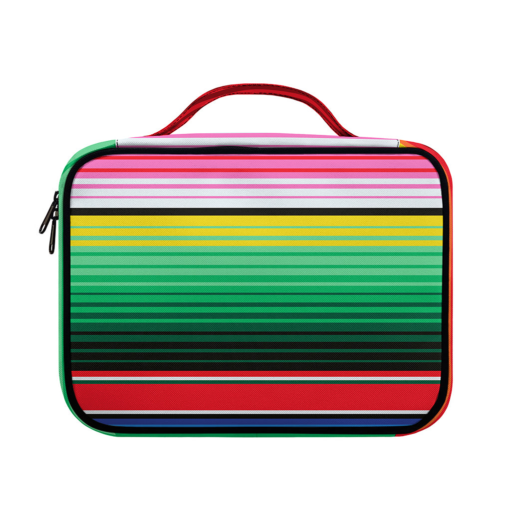 Colorful Mexican Serape Stripe Print Briefcase Bible Bag