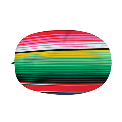 Colorful Mexican Serape Stripe Print Car Side Mirror Covers