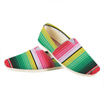 Colorful Mexican Serape Stripe Print Casual Shoes