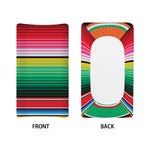 Colorful Mexican Serape Stripe Print Changing Pad Cover
