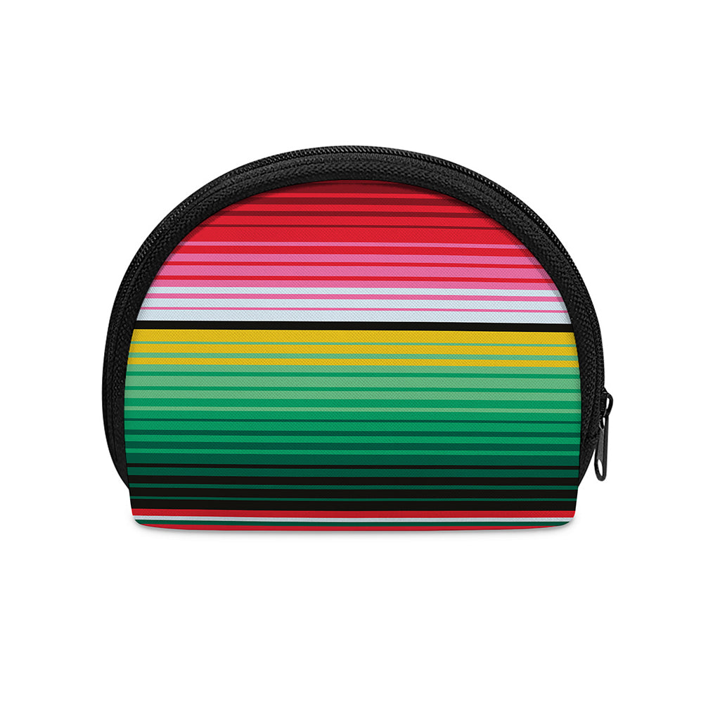 Colorful Mexican Serape Stripe Print Coin Purse