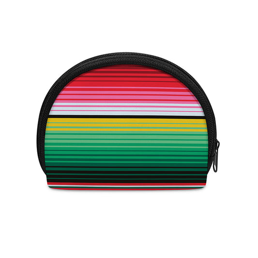 Colorful Mexican Serape Stripe Print Coin Purse