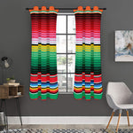 Colorful Mexican Serape Stripe Print Curtain