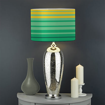 Colorful Mexican Serape Stripe Print Drum Lamp Shade