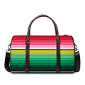 Colorful Mexican Serape Stripe Print Duffel Bag