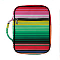 Colorful Mexican Serape Stripe Print Front Pocket Bible Bag