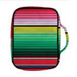 Colorful Mexican Serape Stripe Print Front Pocket Bible Bag