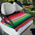 Colorful Mexican Serape Stripe Print Golf Cart Seat Cover